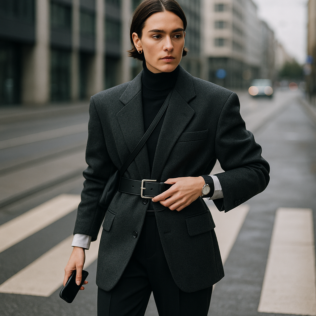 Oversize-Blazer und Gürtel: Das 80er-Styling für den modernen Stadtlook